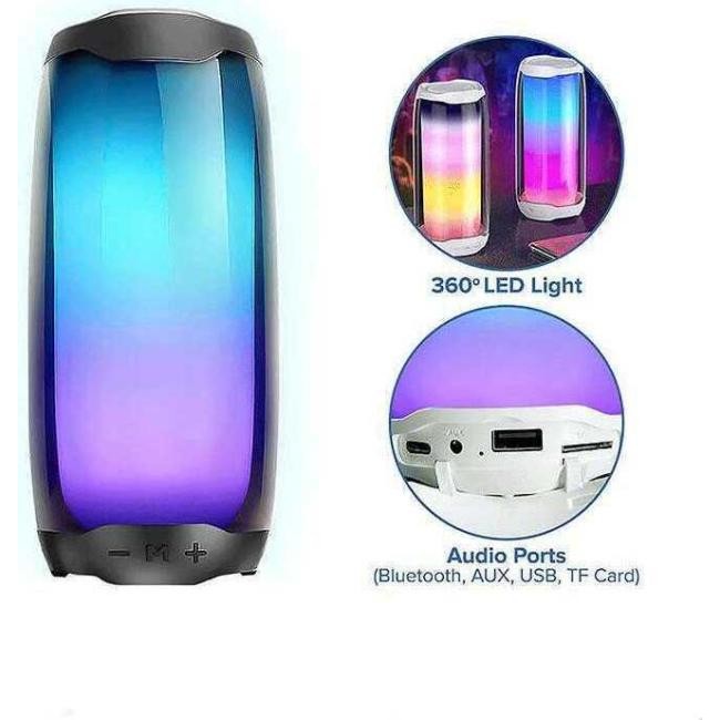Lautsprecher LED-Lautsprecher Tragbar Bluetooth Wireless Stereo USB RGB AUX...