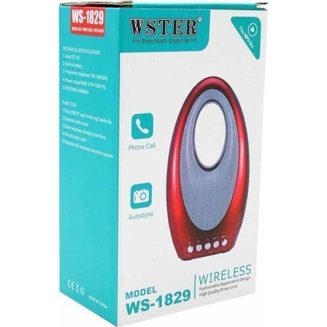 Der tragbare drahtlose Bluetooth V4.2-Lautsprecher WS-1829 ruft...