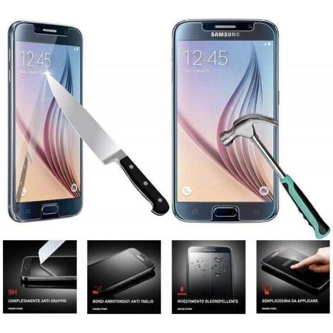 Anti-Blasen-Displayschutz aus gehärtetem Glas für Samsung Galaxy S6 4