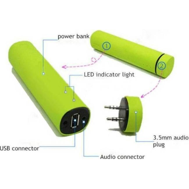 Powerbank a5 universelles externes Batteriefach integriertes Smartphone 3in1...