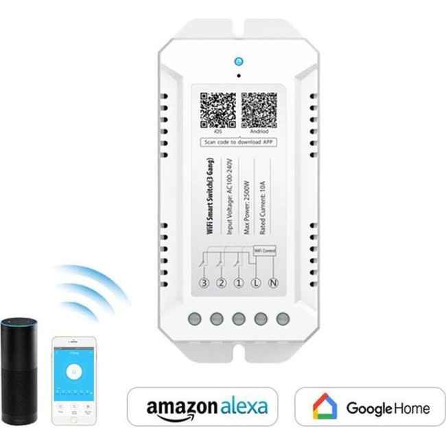1x WIFI Switch Smart Remote Control 3 Gang APP 4G Hausautomationsgeräte