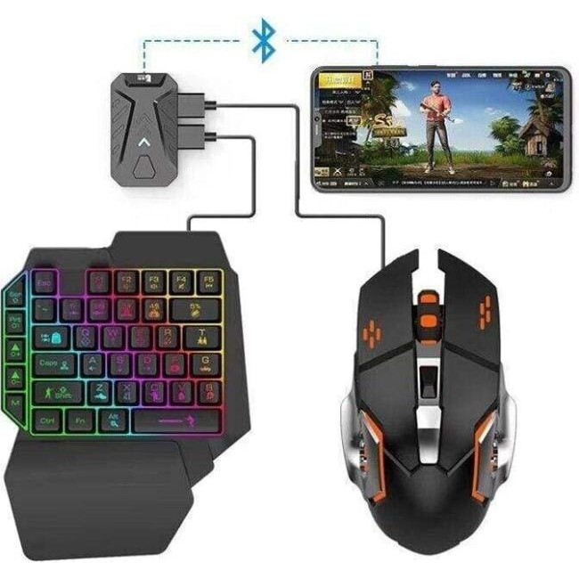 4-in-1-Bluetooth-Gaming-Tastatur-Maus-Kit Smartphone-Tablet-Spiele-Videospiel