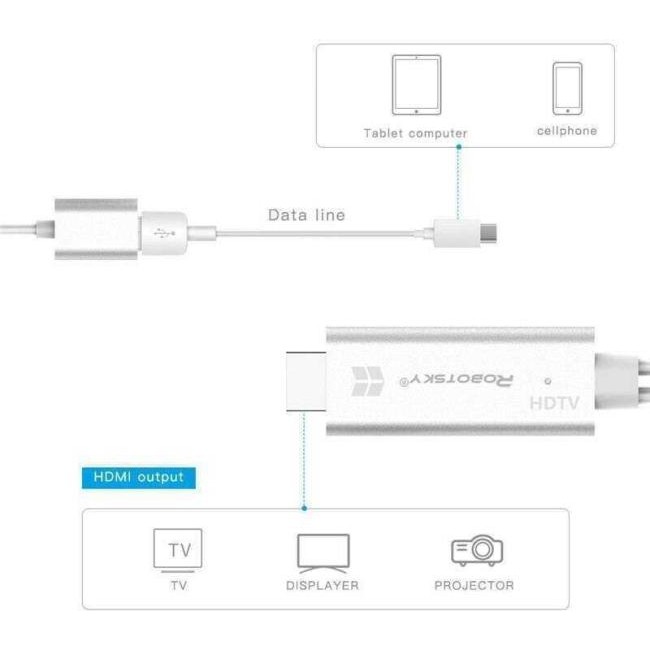HDTV-Kabel Videoadapter Smartphone Android Lightning HDMI USB-Anschluss 4