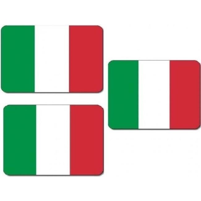 3x Trikolore Italien Flagge Mousepads Grün Weiß Rot PC Office Home